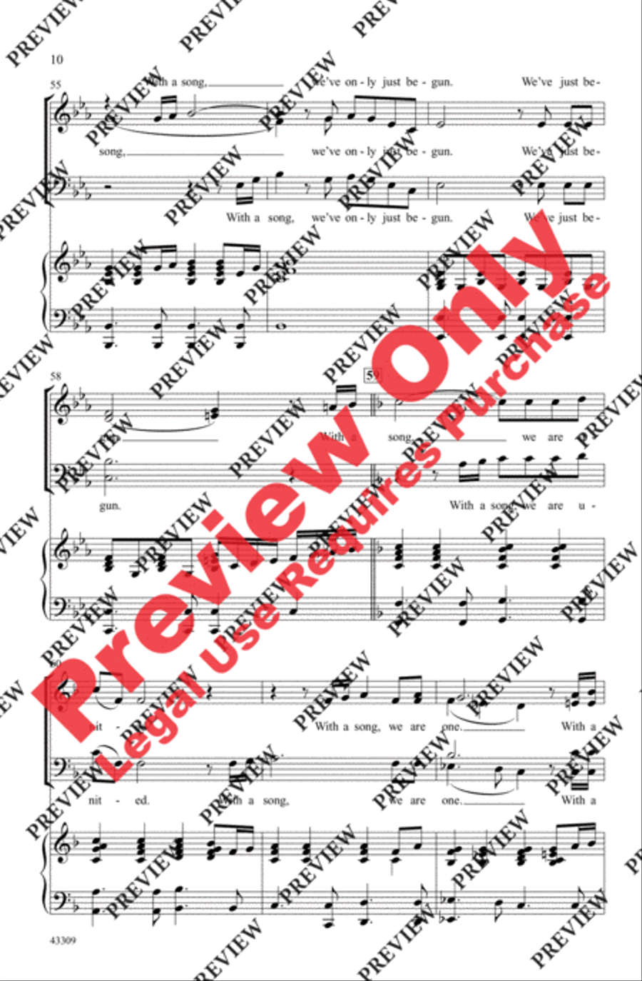 With a Song - SoundTrax CD (CD only) Choir scores gallery preview page 10