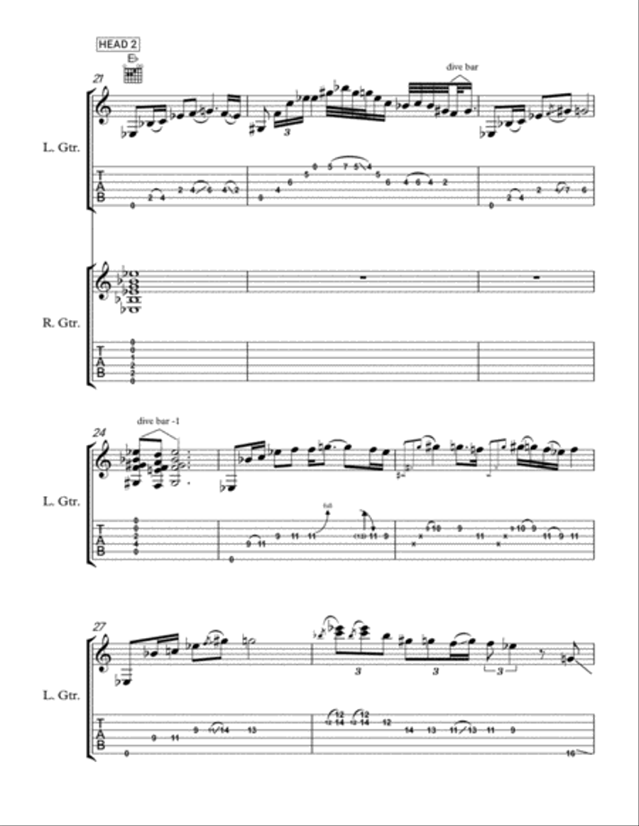 Farewell to Jake Electric Guitar scores gallery preview page 4
