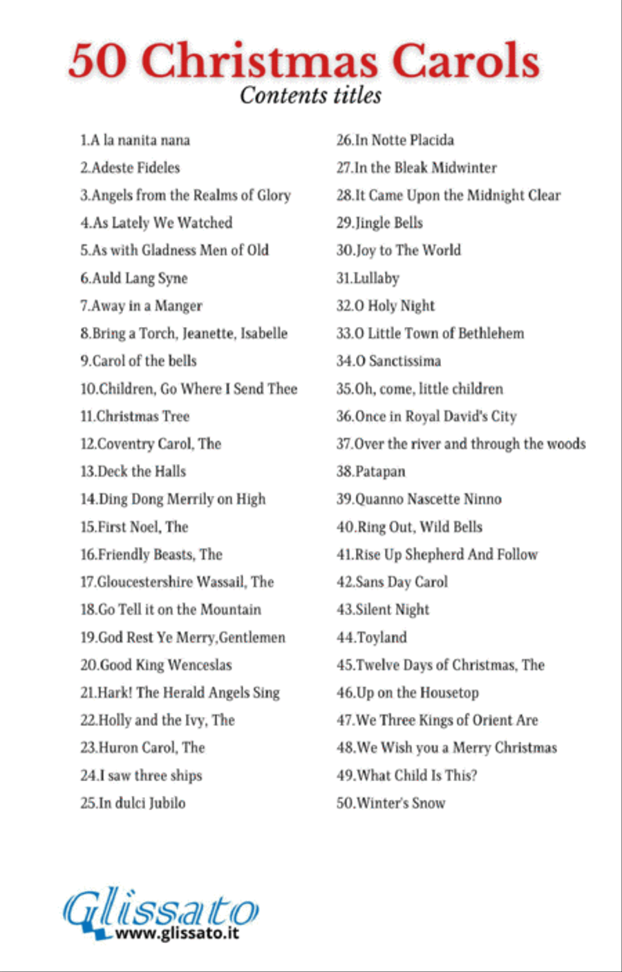 50 Christmas Carols for solo Soprano Recorder Soprano Recorder scores gallery preview page 2