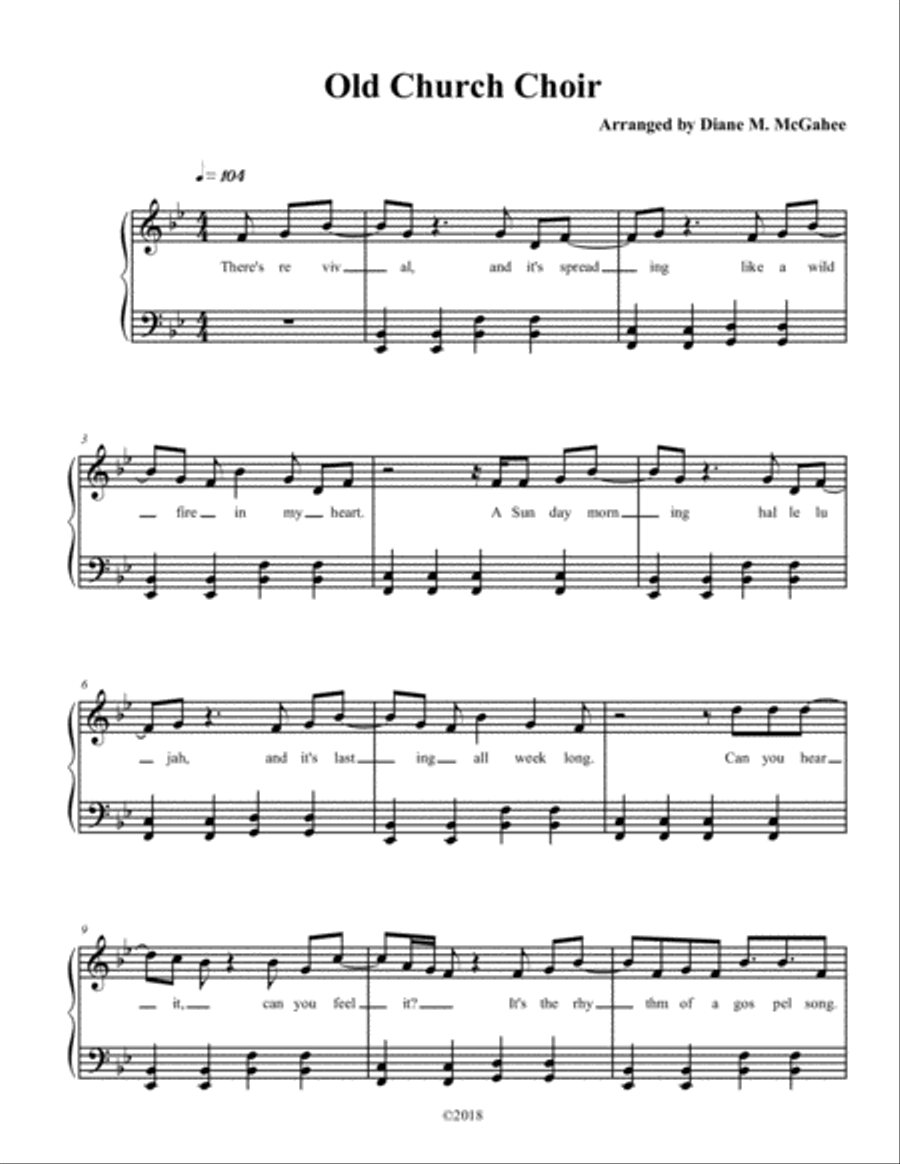 Old Church Choir Choir scores gallery preview page 1