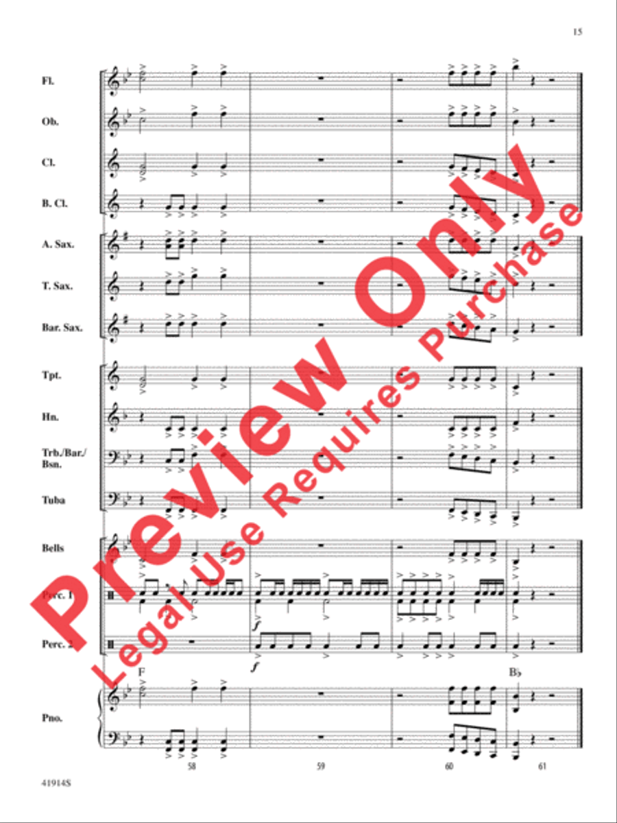 Presto! Presto! Concert Band scores gallery preview page 16