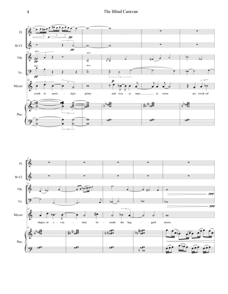The Blind Caravan (for mezzo-soprano and chamber ensemble)
