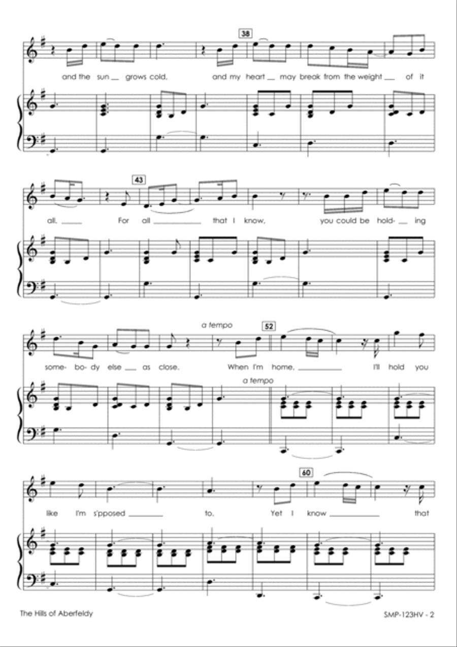 The Hills Of Aberfeldy Voice scores gallery preview page 4