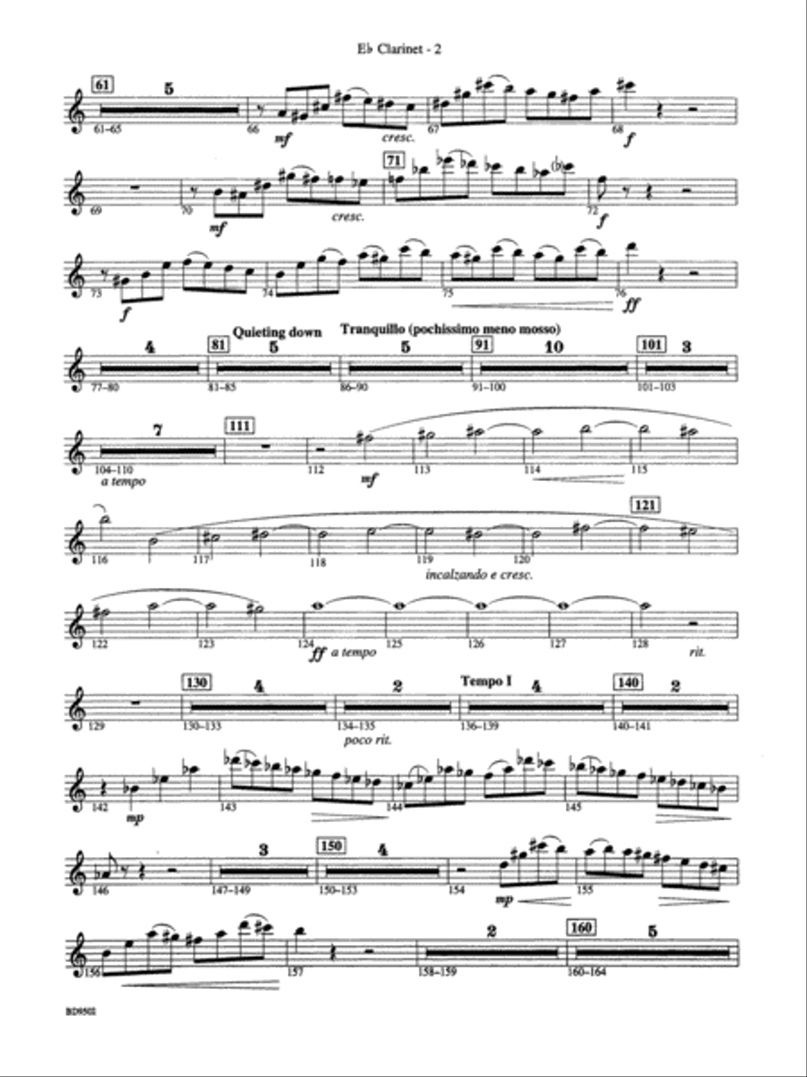Symphony No. 3 for Band: E-flat Soprano Clarinet Concert Band scores gallery preview page 3