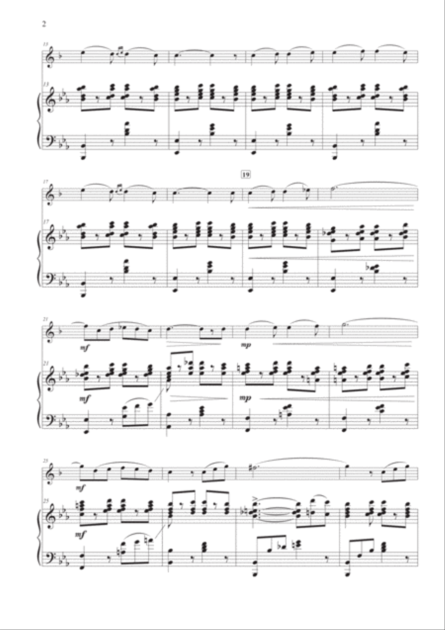 Offenbach's Barcarolle for Soprano Saxophone and Piano Chamber Music scores gallery preview page 3