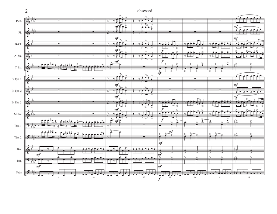 Obsessed Marching Band scores gallery preview page 2