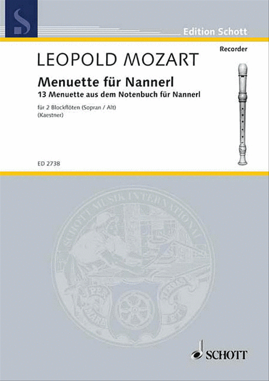 Minuets for Nannerl Woodwind Duet scores gallery preview page 1