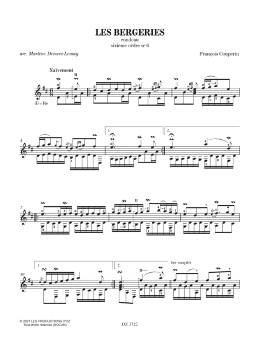Les bergeries Les bergeries Classical Guitar scores gallery preview page 4