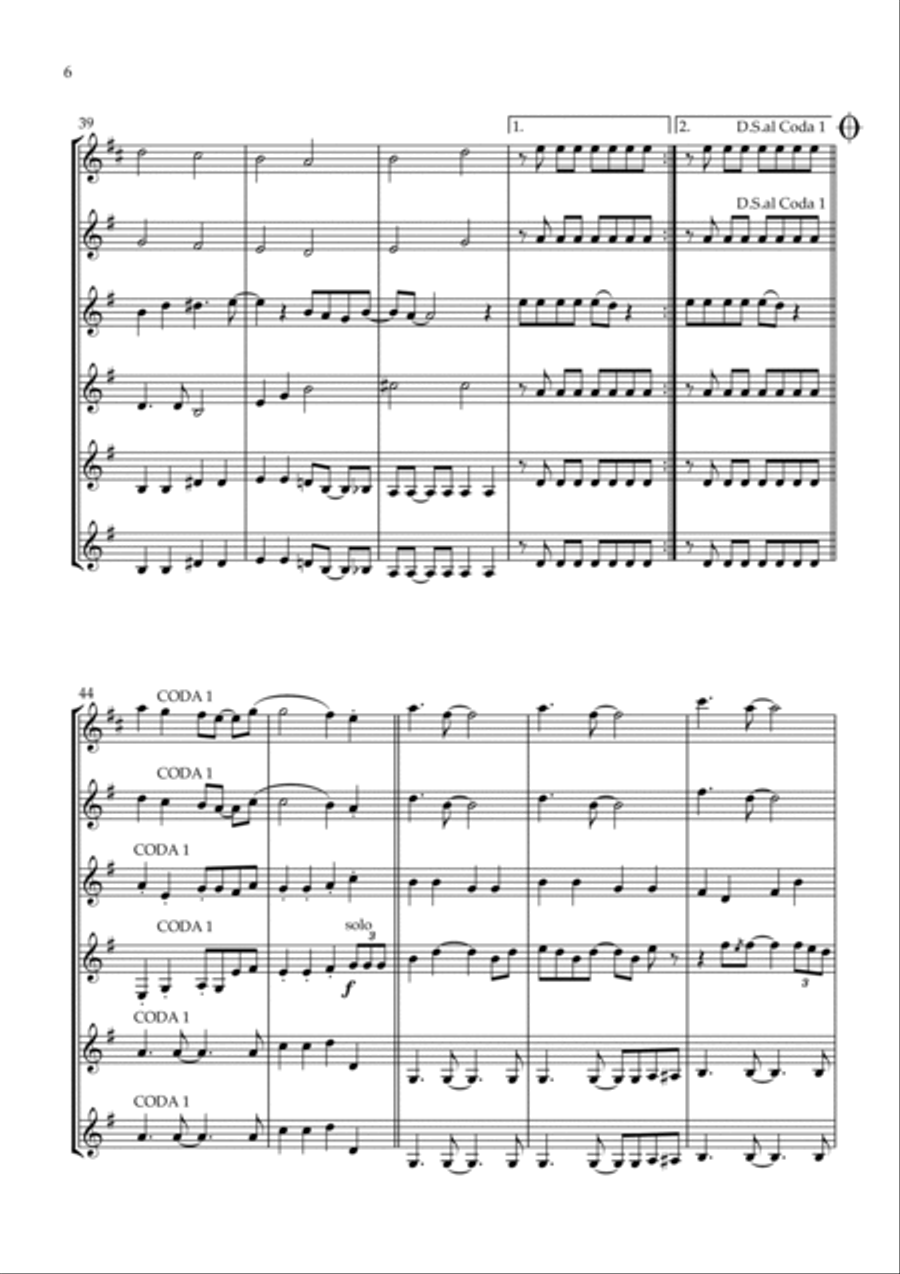 Underneath The Tree Clarinet Quartet scores gallery preview page 6