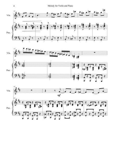 Melody for Violin and Piano ( Transcription ) image number null