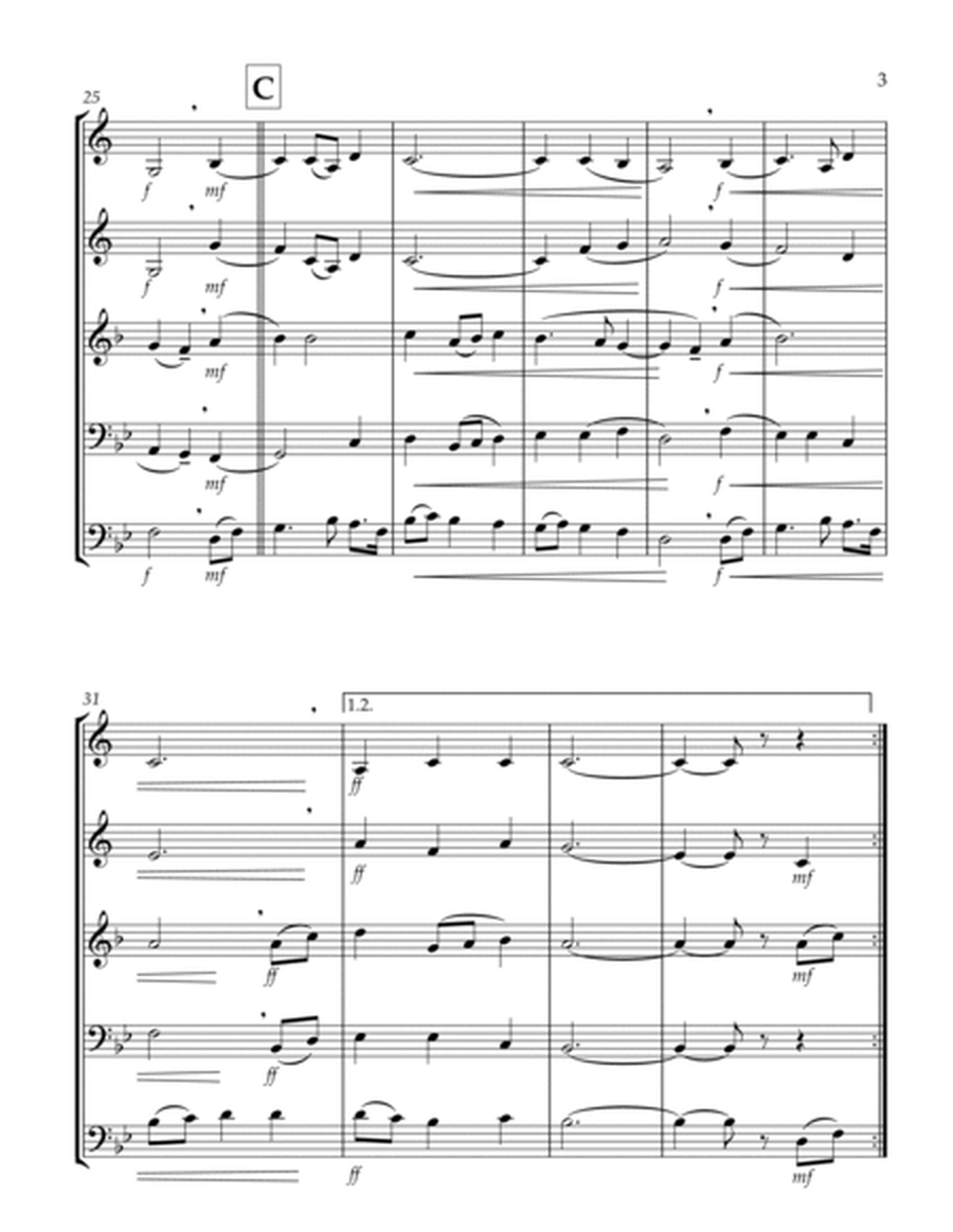 Thaxted (hymn tune based on excerpt from "Jupiter" from The Planets) (Bb) (Brass Quintet - 2 Trp, 1 image number null