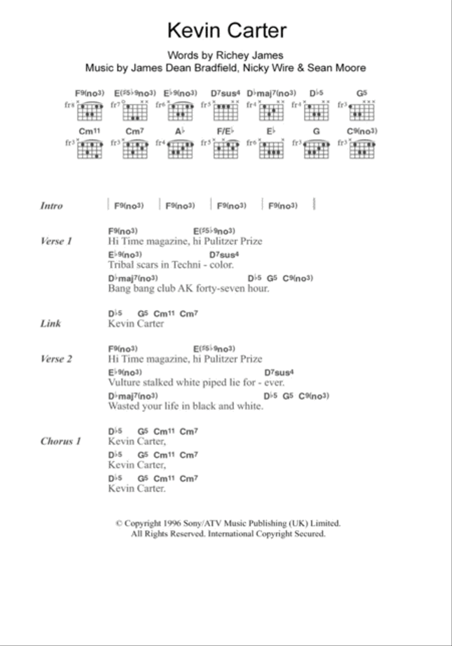 Kevin Carter Guitar scores gallery preview page 1