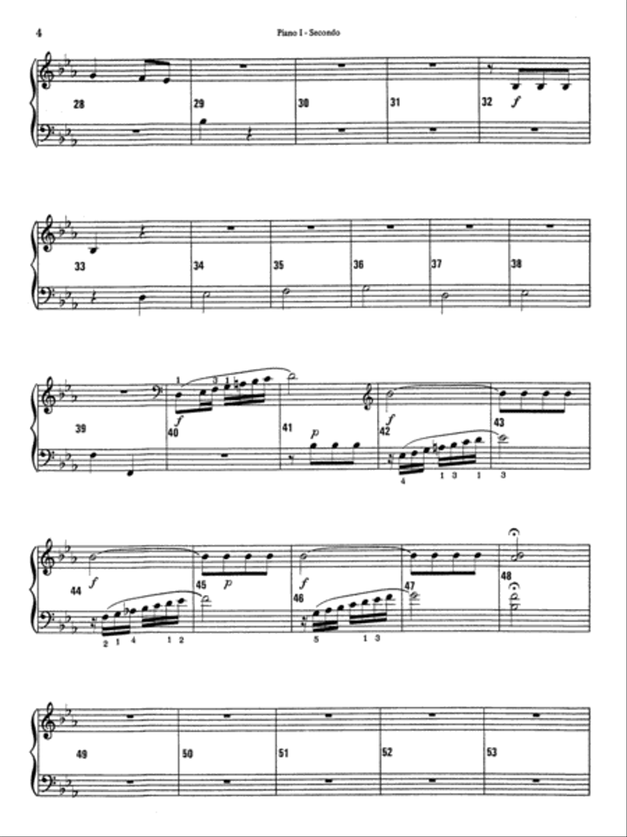 Wind Serenade - Piano Quartet (2 Pianos, 8 Hands) Cello scores gallery preview page 3