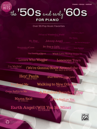 Book cover for Greatest Hits -- The '50s and Early '60s for Piano