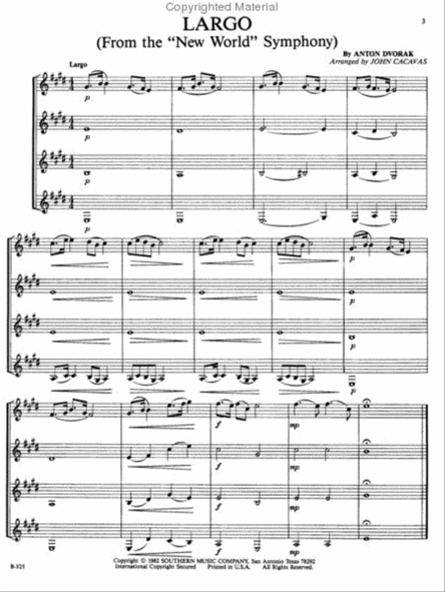 First Book of Clarinet Quartets Clarinet Quartet scores gallery preview page 2