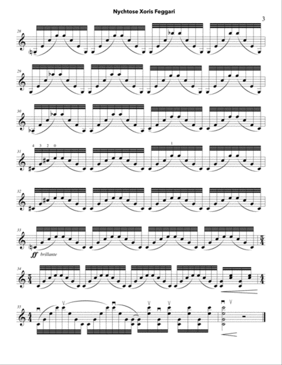 Nychtose Xoris Feggari String Quartet scores gallery preview page 3
