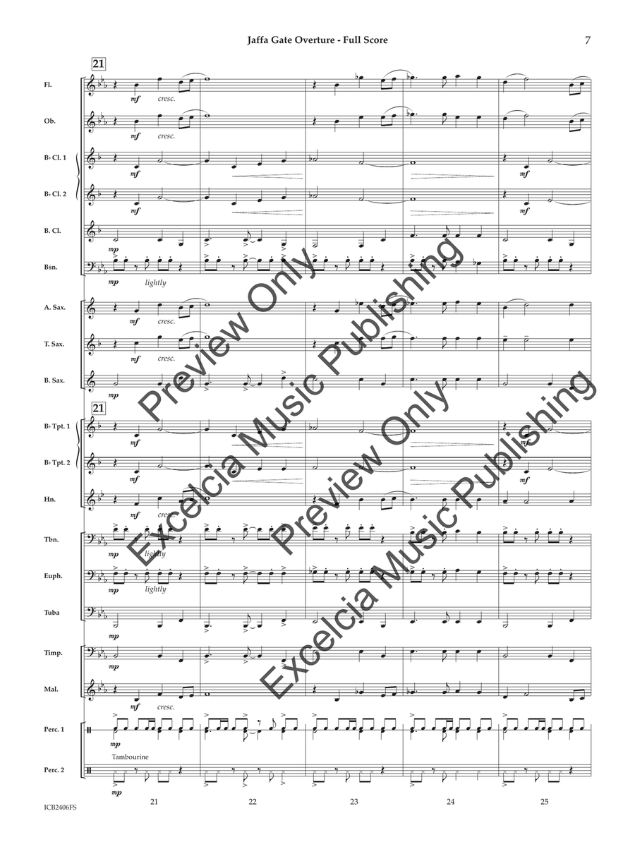 Jaffa Gate Overture (Score) Concert Band scores gallery preview page 8