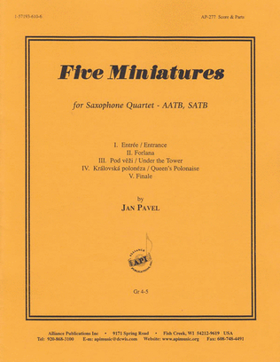Five Miniatures - Sax Qt