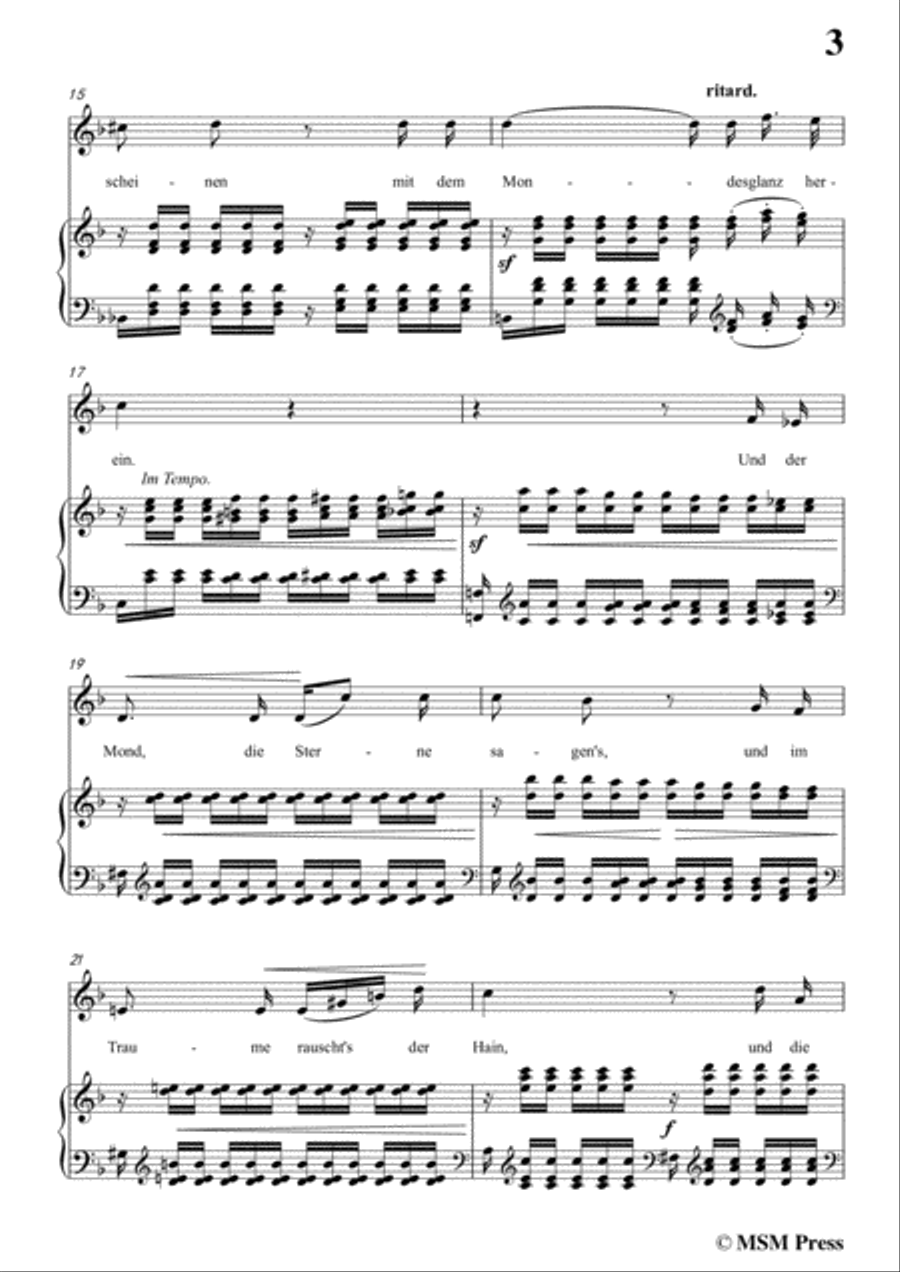 Schumann-Frühlingsnacht,in F Major,for Voice and Piano Voice Solo scores gallery preview page 5