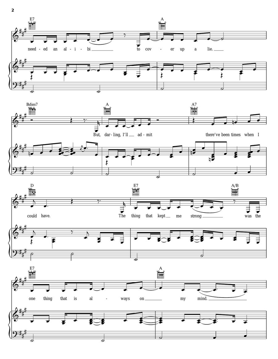 When I Think About Cheatin' Guitar scores gallery preview page 2