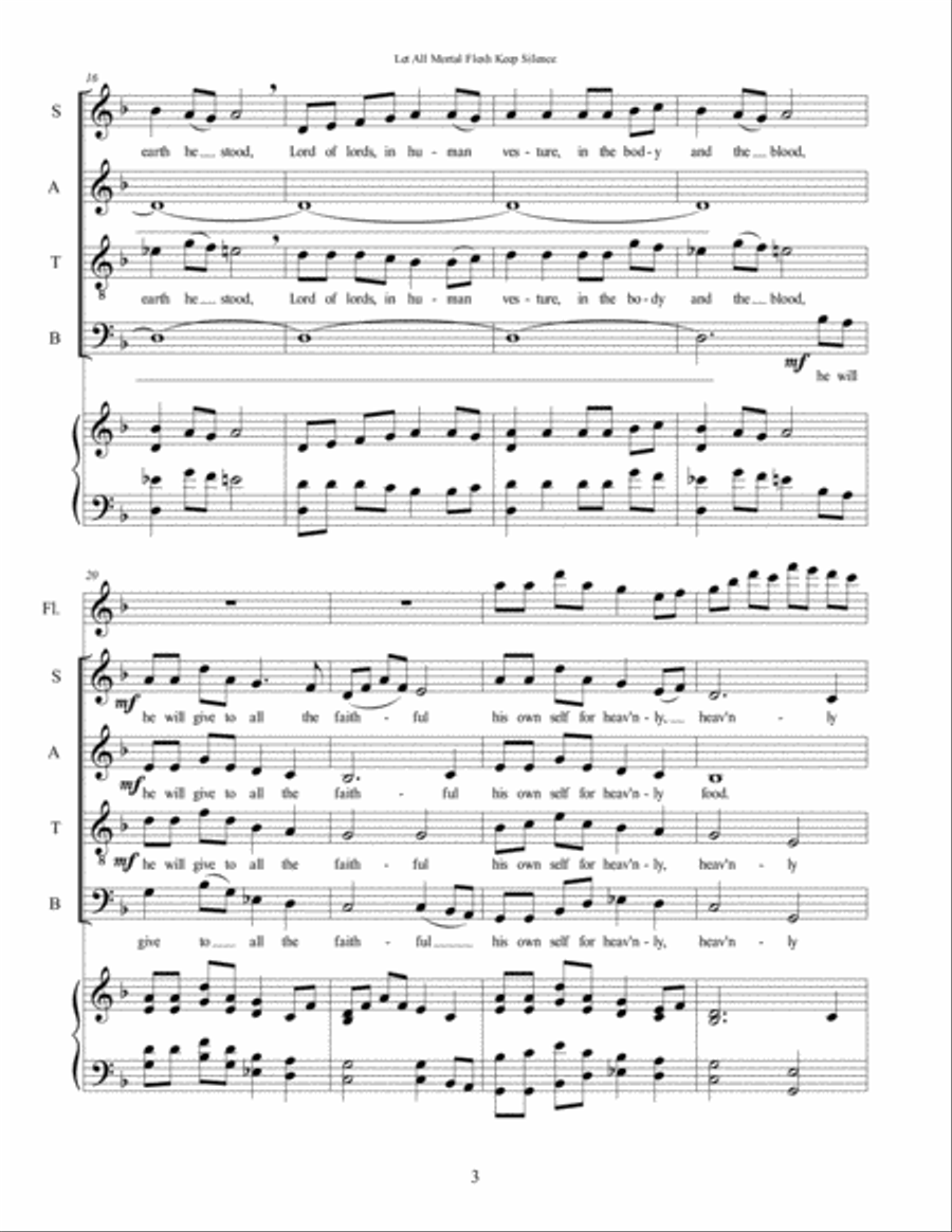 Let All Mortal Flesh Keep Silence (PICARDY) 4-Part scores gallery preview page 4