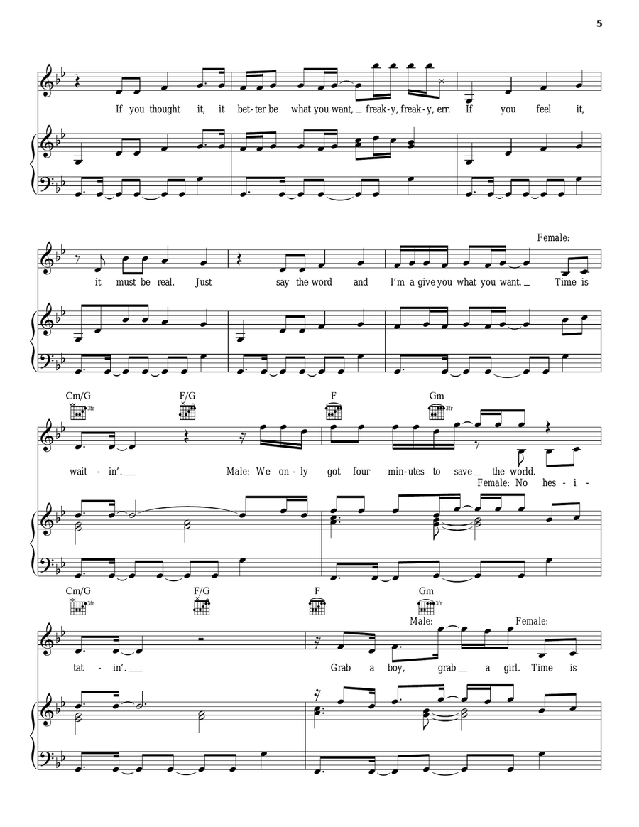 4 Minutes 4 Minutes Piano, Vocal, Guitar scores gallery preview page 5