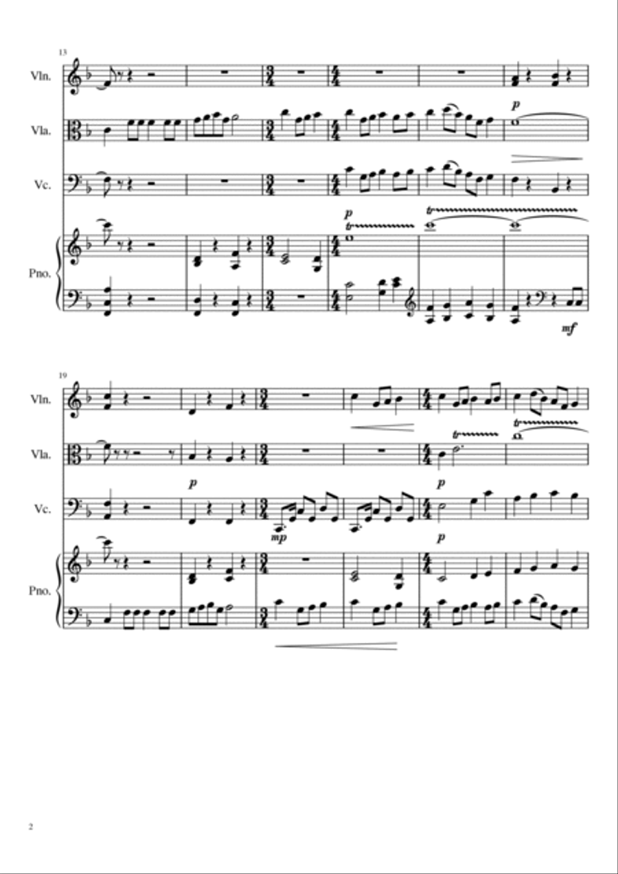 The Twelve Days Of Christmas Piano Quartet scores gallery preview page 2