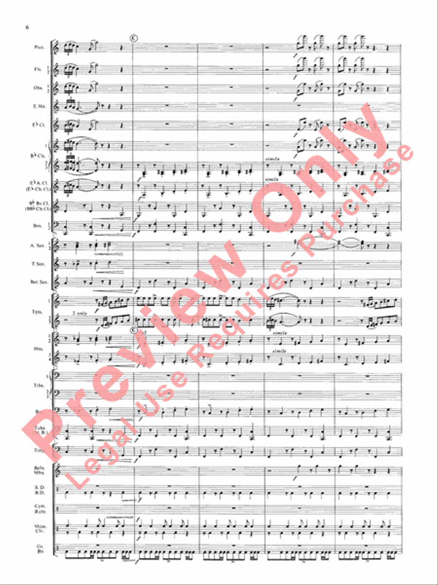 Symphonic Dance No. 3 (Fiesta) Concert Band scores gallery preview page 9