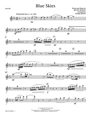 Book cover for Blue Skies (arr. Mark Hayes) - Flute