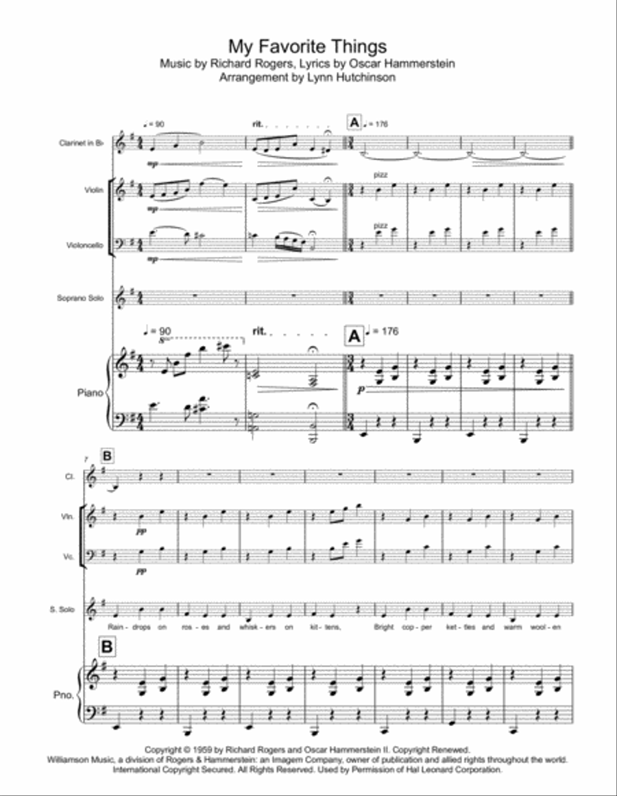 My Favorite Things My Favorite Things Small Ensemble scores gallery preview page 1