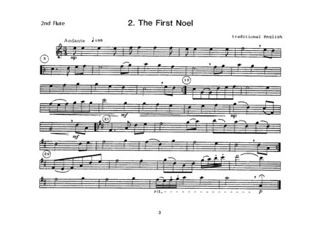 Christmas Carols For Flute Choir/Cond Score - Flute 2