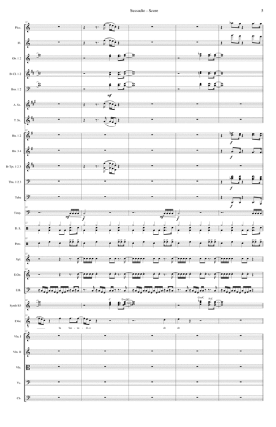 Sussudio Full Orchestra scores gallery preview page 5