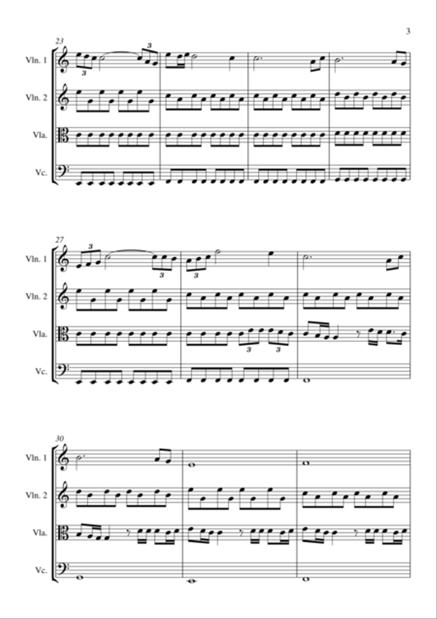 Chandelier String Quartet scores gallery preview page 4