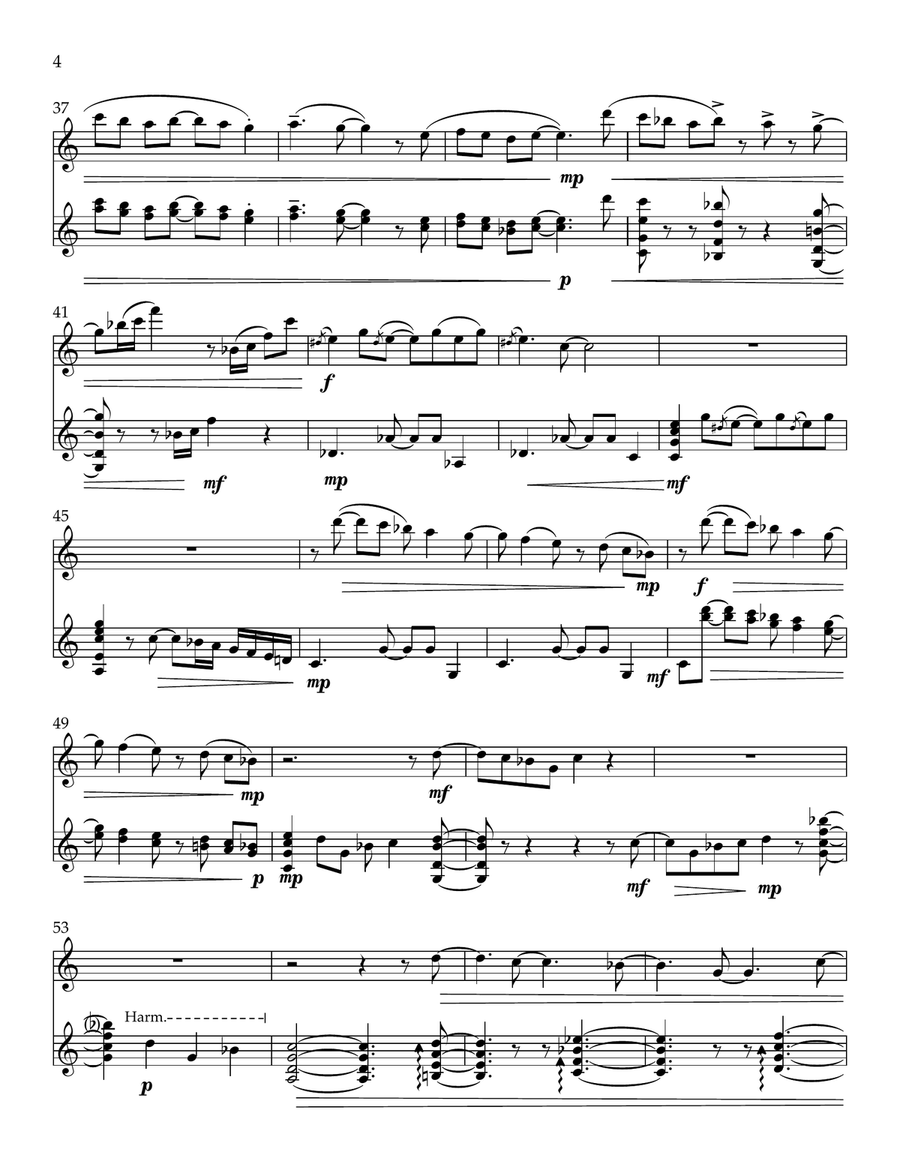 Excursion No. 2: Beguine for Flute and Guitar Chamber Music scores gallery preview page 4
