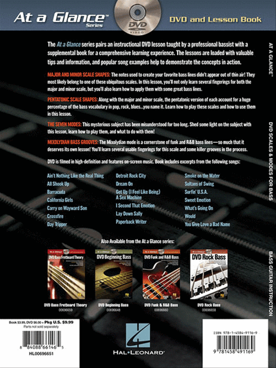 Scales & Modes for Bass – At a Glance Bass Guitar Tablature scores gallery preview page 2