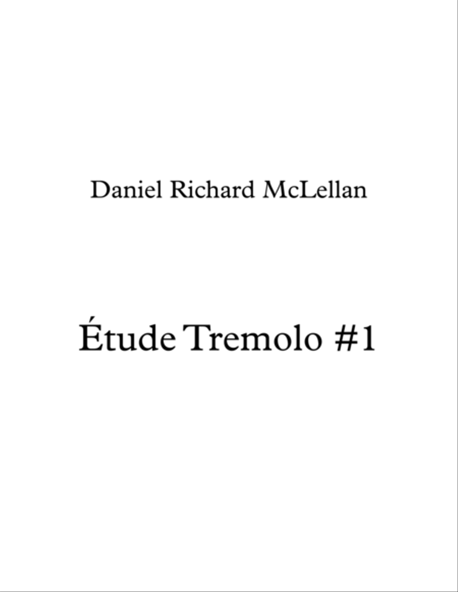 Étude Tremolo #1 Classical Guitar scores gallery preview page 1