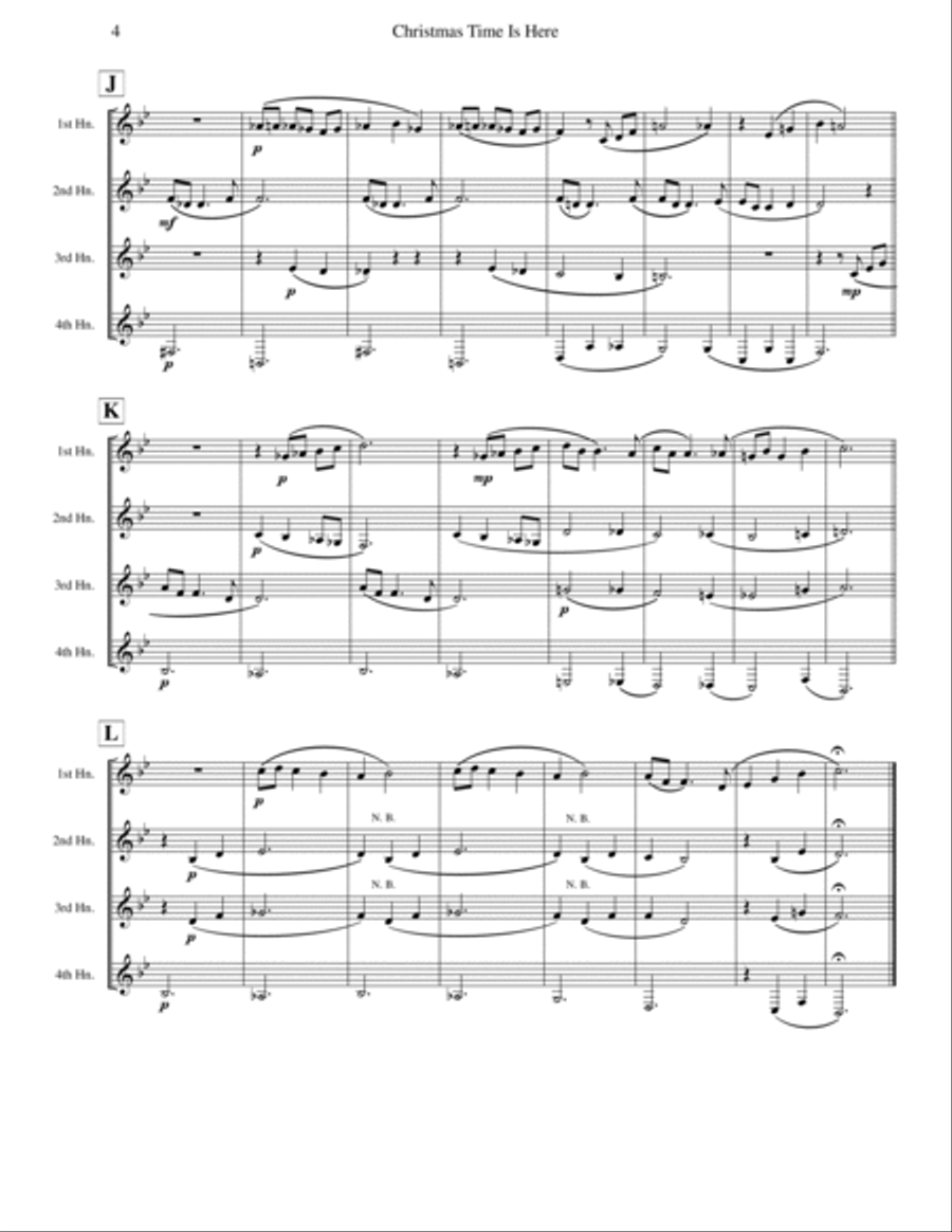 Christmas Time Is Here Christmas Time Is Here Brass Quartet scores gallery preview page 4