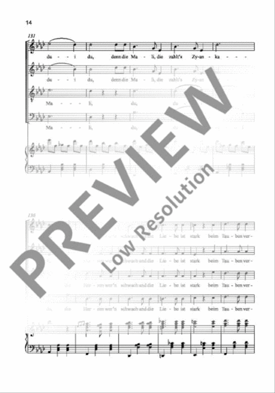 Georg Kreisler 4-Part scores gallery preview page 15