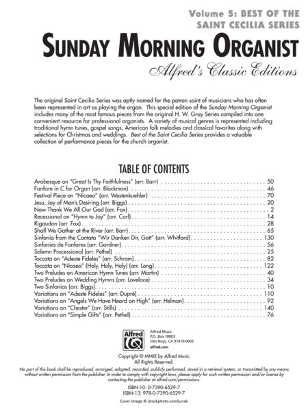 Sunday Morning Organist, Volume 5