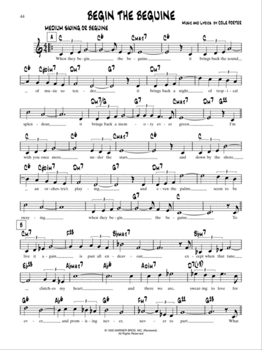 Begin The Beguine School and Community scores gallery preview page 1