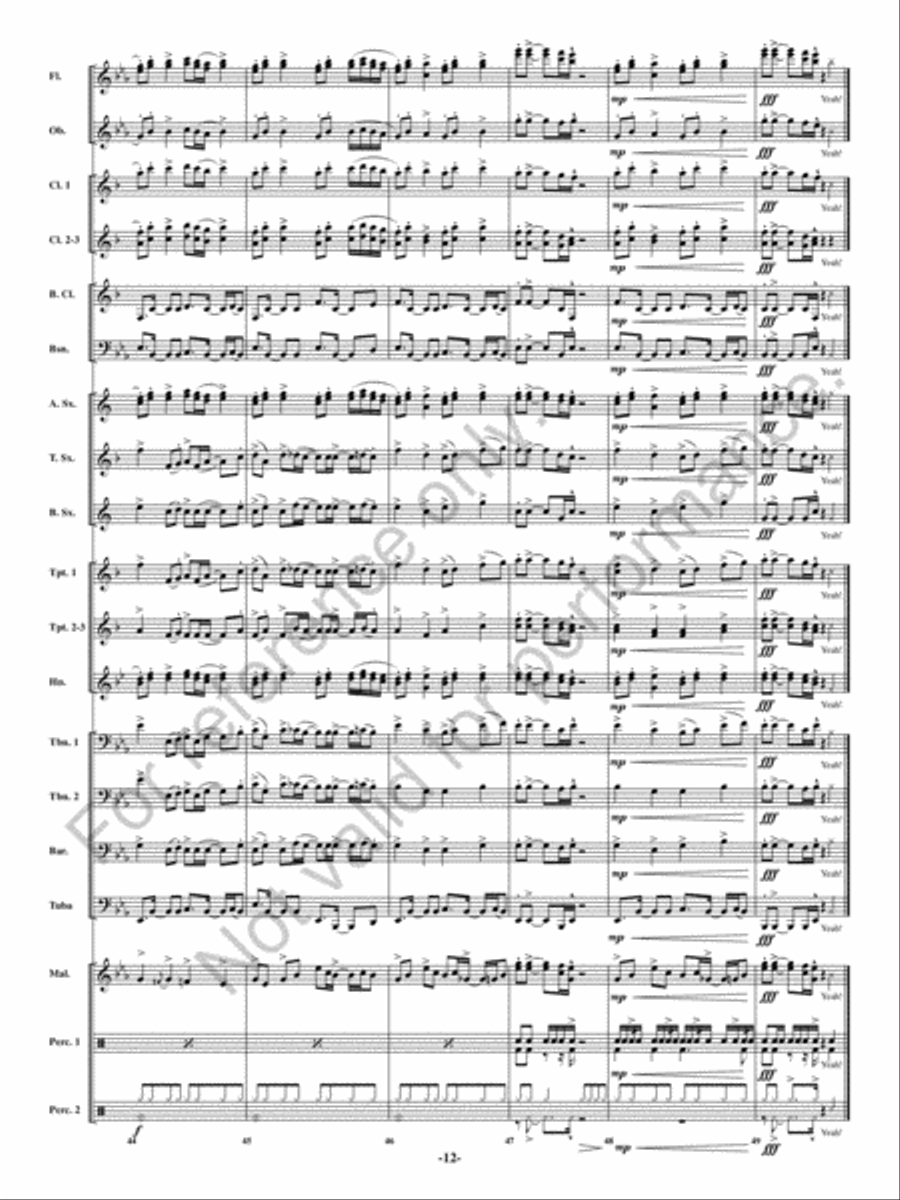 When Saint Nick Comes Marching In Concert Band scores gallery preview page 11