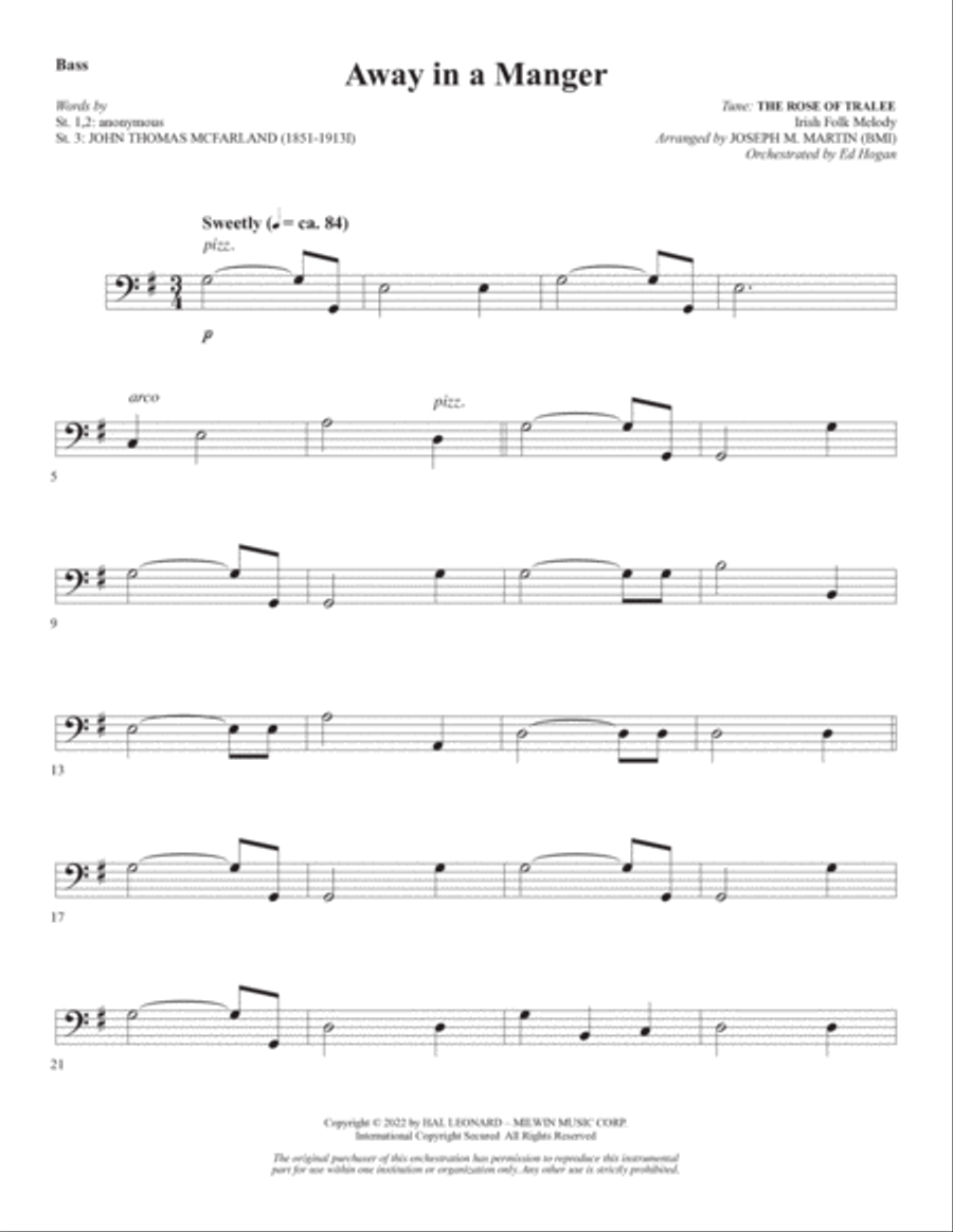 A Weary World Rejoices (A Chamber Cantata For Christmas) - Double Bass A Weary World Rejoices (A Chamber Cantata For Christmas) - Double Bass Choir scores gallery preview page 18