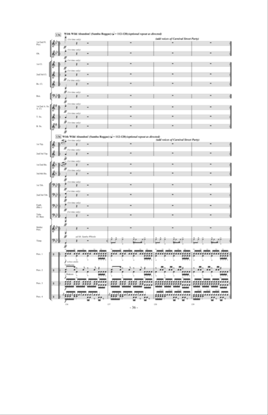 Brazil: Ceremony, Song and Samba Concert Band scores gallery preview page 35