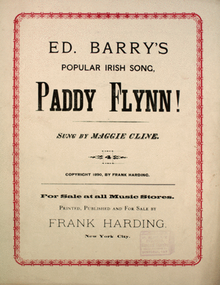 Ed Barry's Popular Irish Song, Paddy Flynn