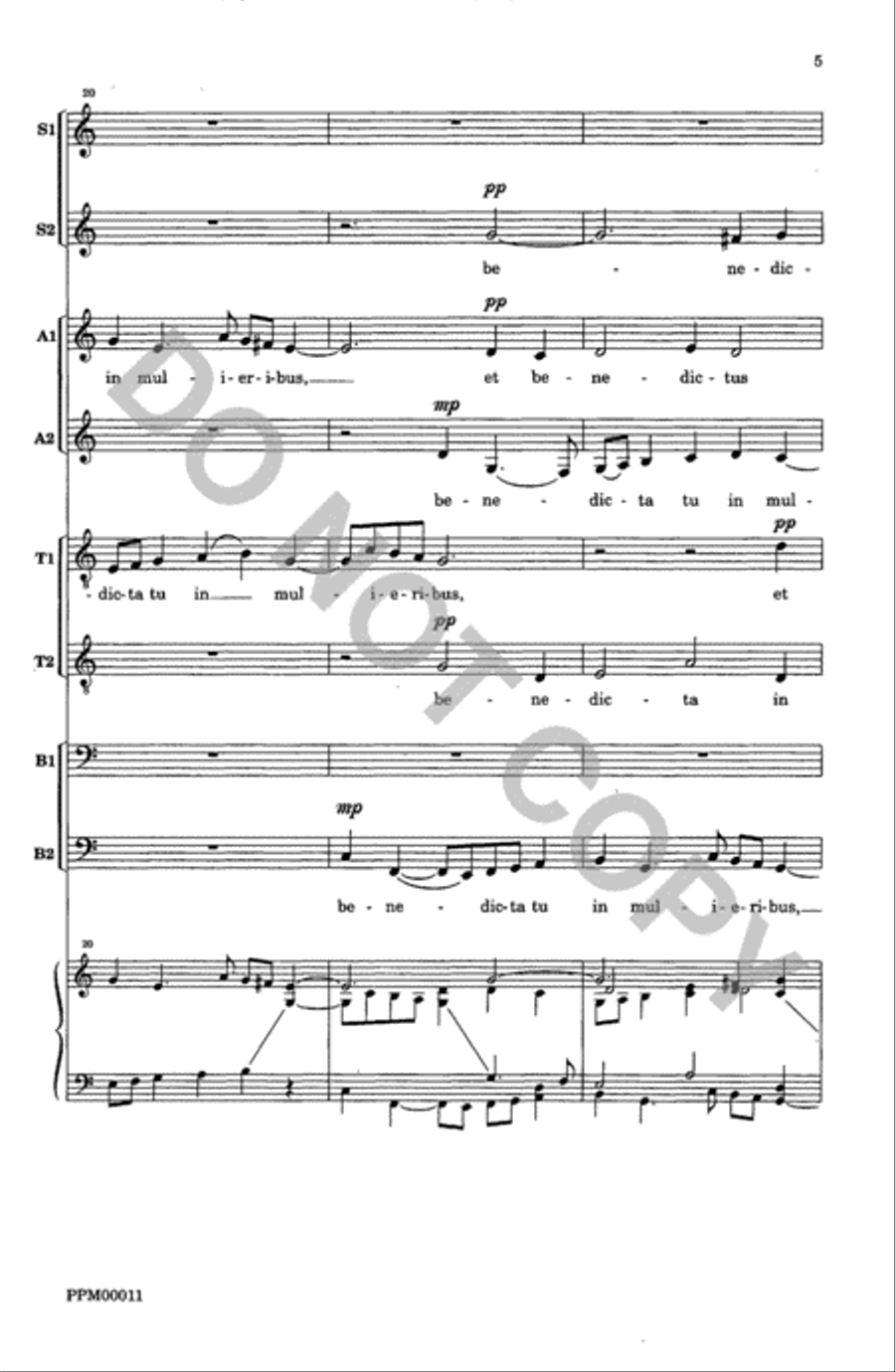 Ave Maria Op. 261 SSAATTBB scores gallery preview page 6