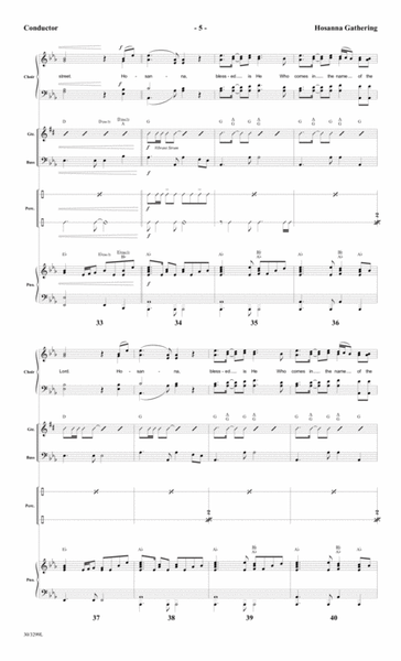 Hosanna Gathering - Rhythm Score and Parts image number null