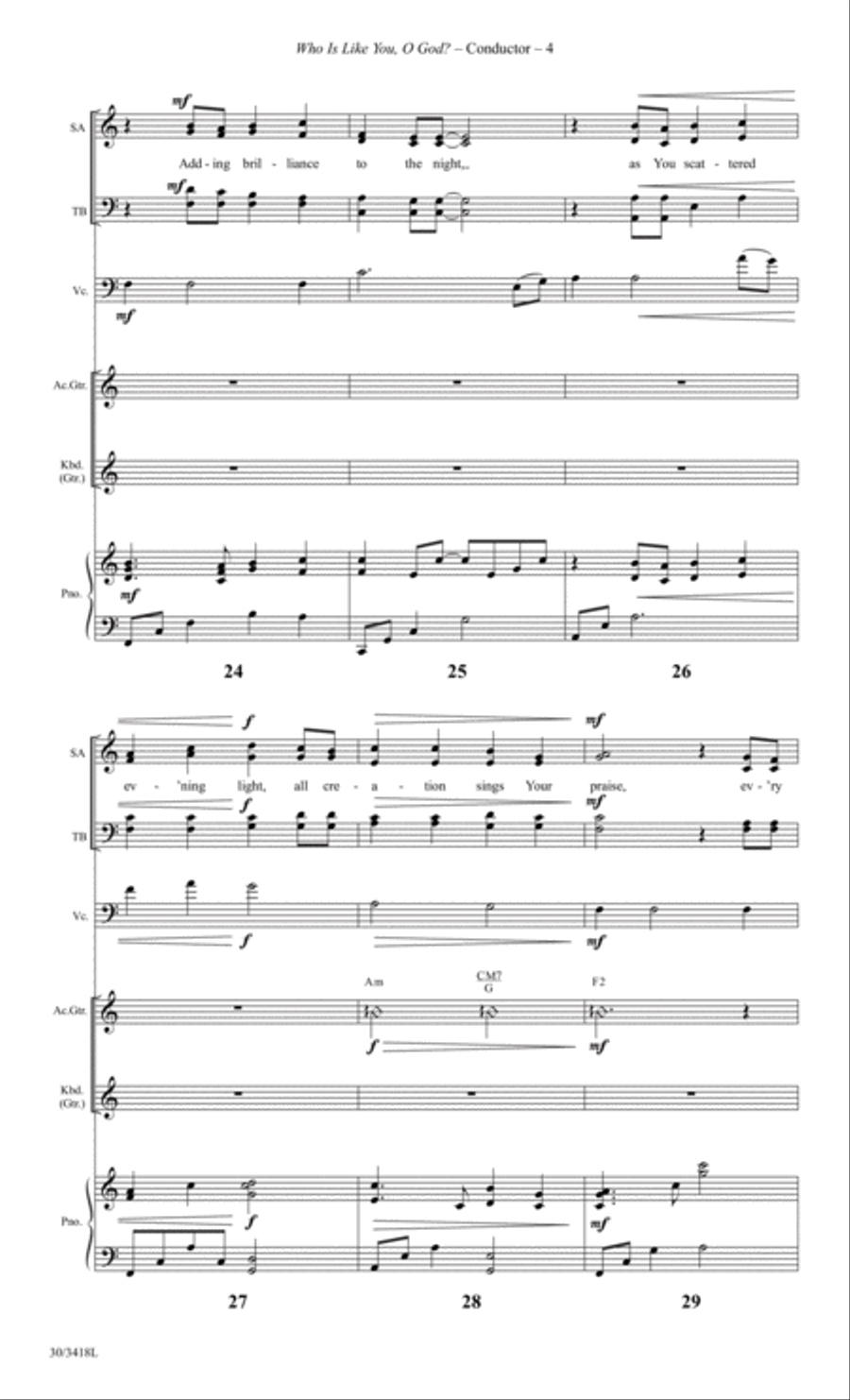 Who Is Like You, O God? - Instrumental Score and Parts Choir scores gallery preview page 7