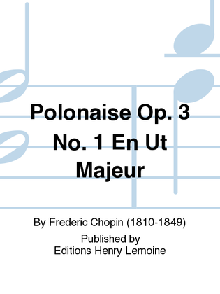Book cover for Polonaise Op. 3 No. 1 en Ut maj.