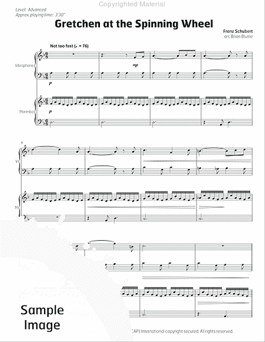 Gretchen at the Spinning Wheel Marimba scores gallery preview page 4