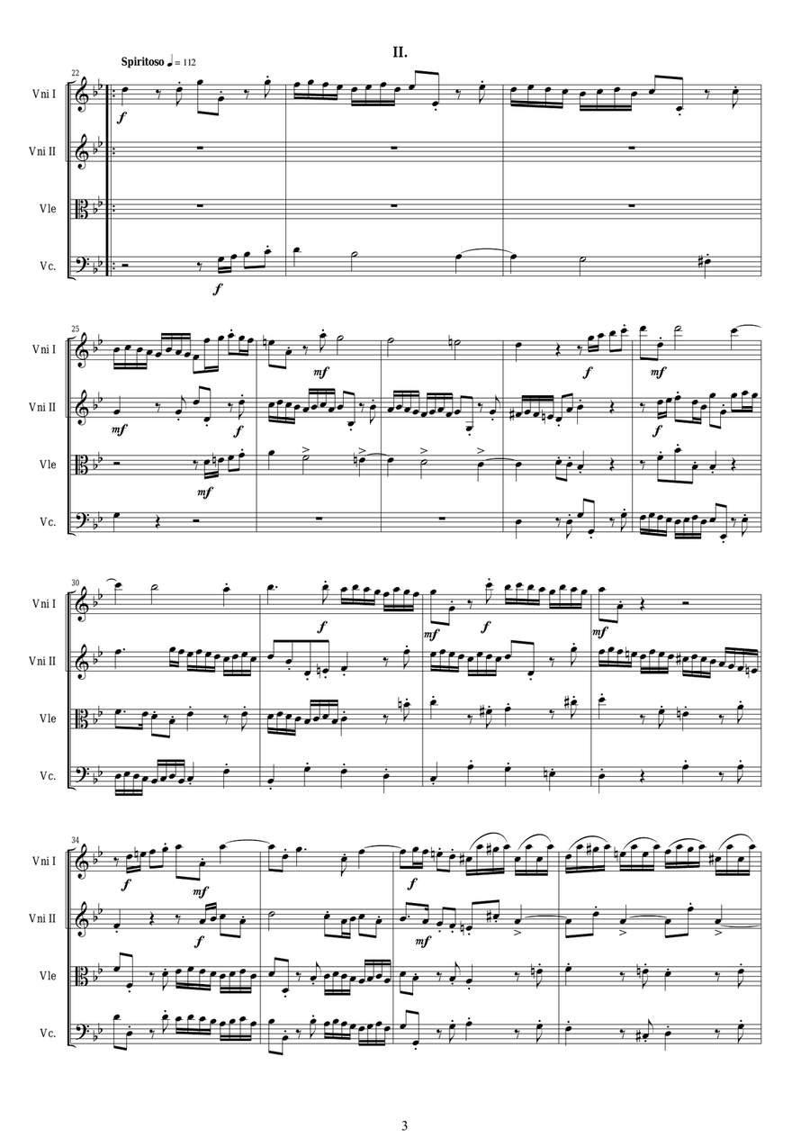 Galuppi - Concerto No.1 to 4 in G minor for Strings String Quartet scores gallery preview page 3